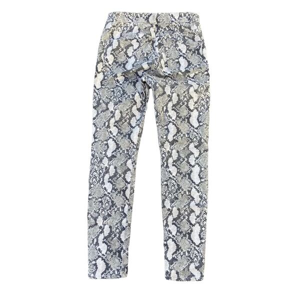 H&M Python Snake Skin Print Jeans Stretch Women's Size 6 - Picture 2 of 4